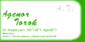 agenor torok business card
